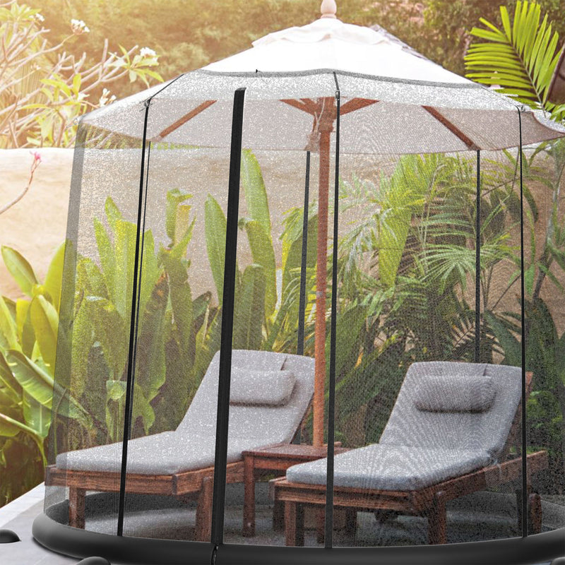 Pure Garden Patio Umbrella Mosquito Net - For 9' Umbrellas — View 6