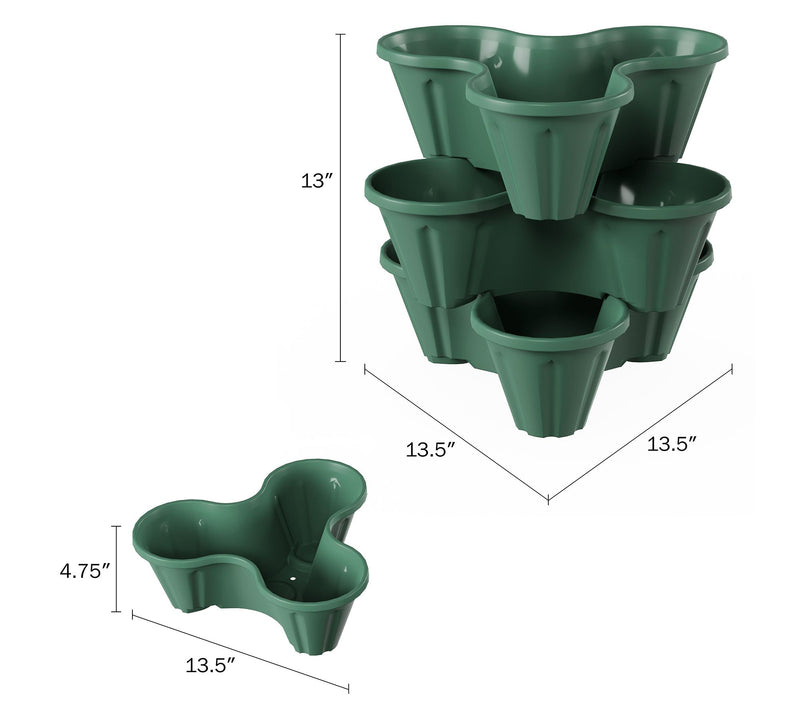 Pure Garden 3 Tier Stacking Planter Tower — View 7