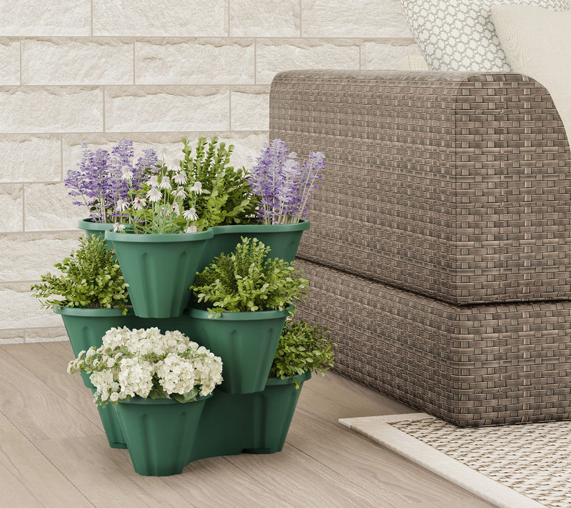 Pure Garden 3 Tier Stacking Planter Tower — View 9