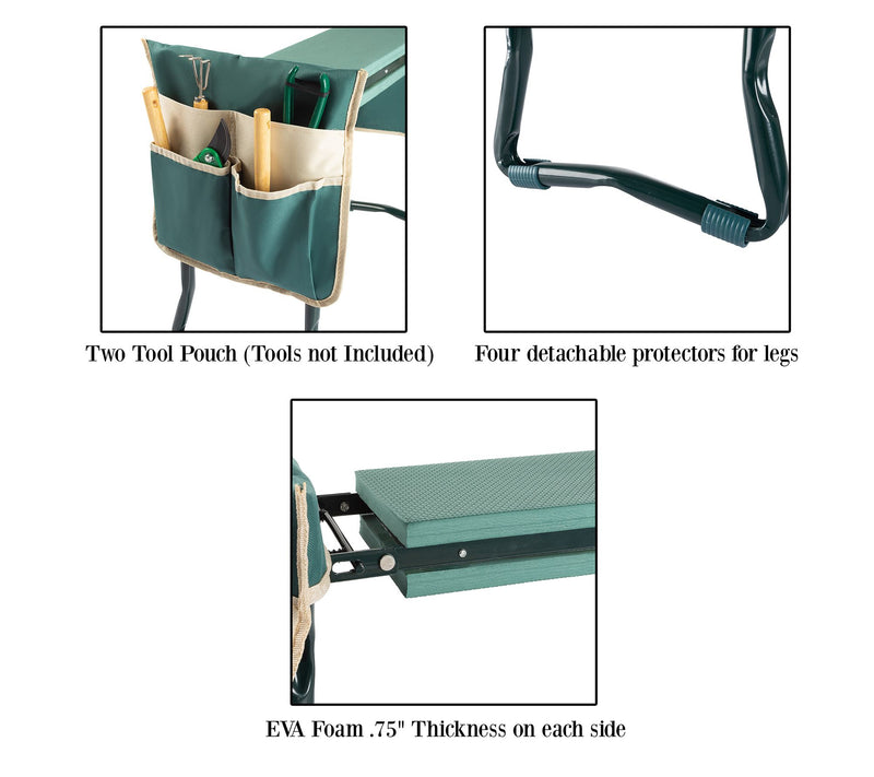 Pure Garden Foldable Gardening Kneeling Bench — View 5