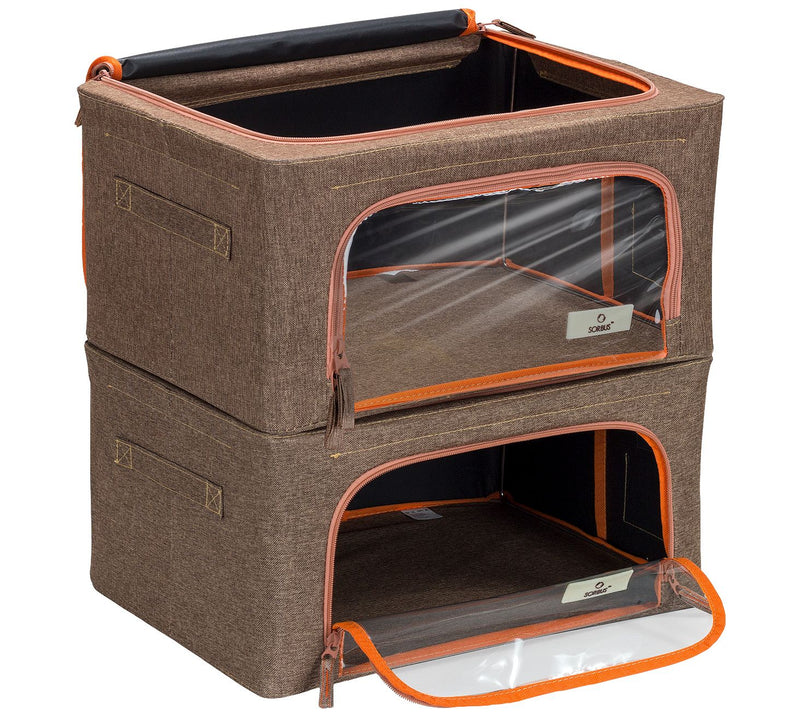 Sorbus Set of 2 Storage Box with Window, Small — View 5