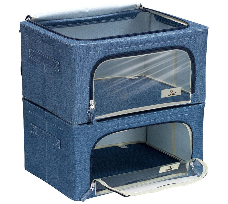 Sorbus Set of 2 Storage Box with Window, Small — Main view
