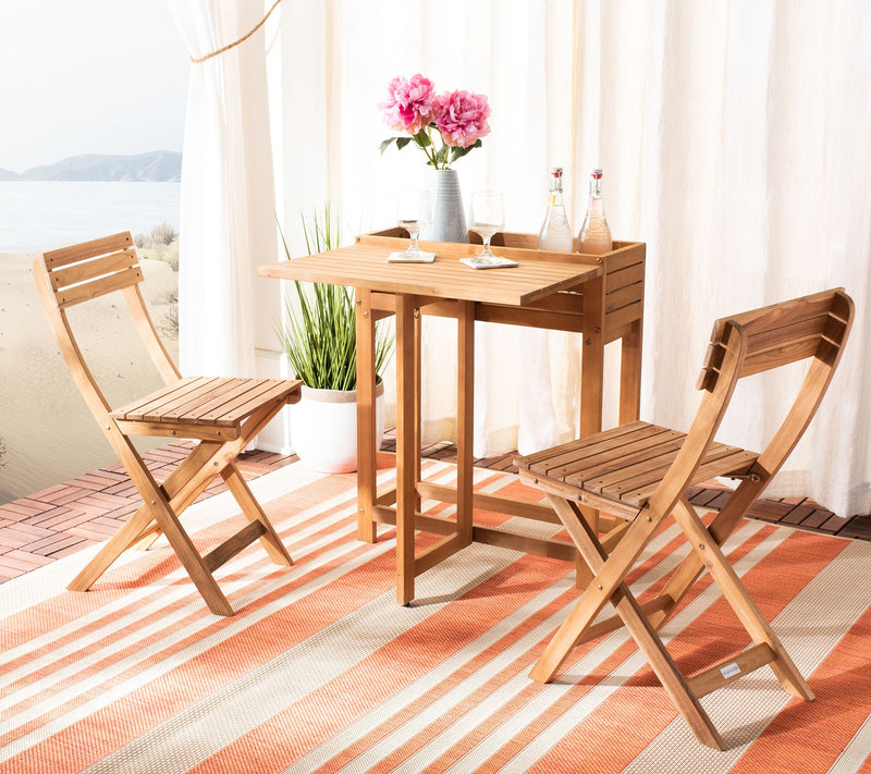 Walten Flower Shelf 3-Piece Bistro Set by Safavieh — View 4