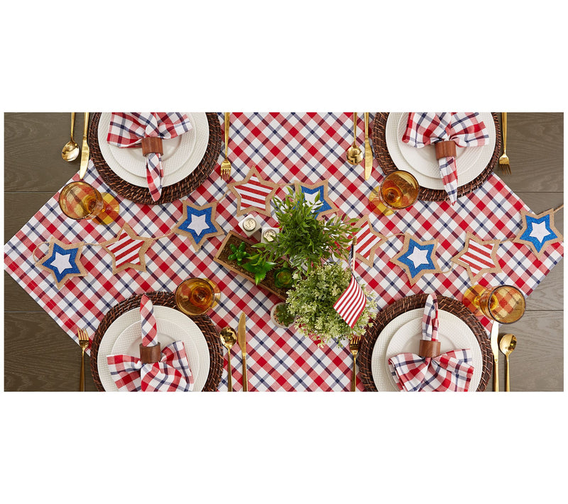 Design Imports American Plaid Tablecloth 52" x52" — View 3