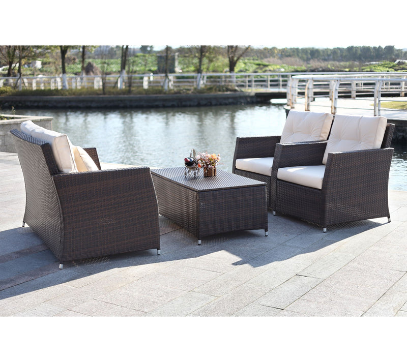 Parry 4-Piece Outdoor Living Set by Safavieh — View 3