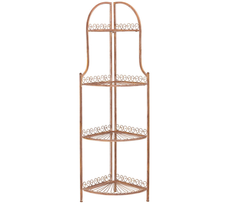 Abarrane Wrought Iron 4-Tier Outdoor Corner Shef by Safavieh — Main view