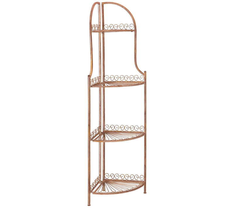 Abarrane Wrought Iron 4-Tier Outdoor Corner Shef by Safavieh — View 3