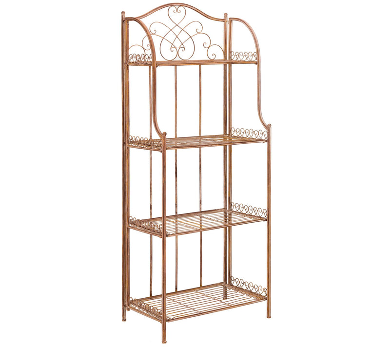 Amaris Wrought Iron 4-Tier Outdoor Baker's Rackby Safavieh — View 3