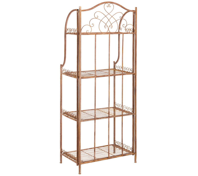 Amaris Wrought Iron 4-Tier Outdoor Baker's Rackby Safavieh — View 4