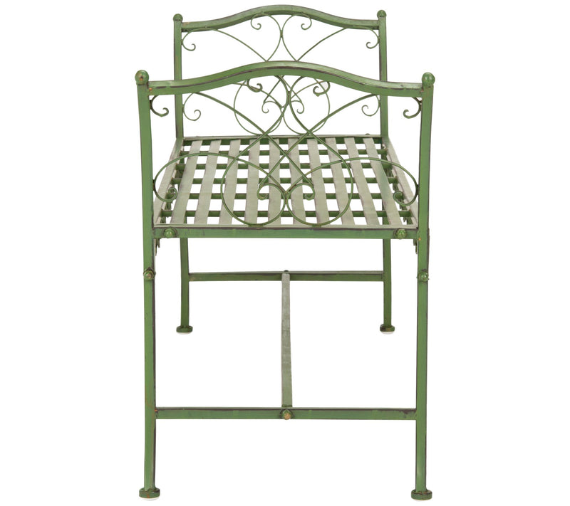 Arona Wrought Iron 51" Outdoor Garden Bench bySafavieh — View 4