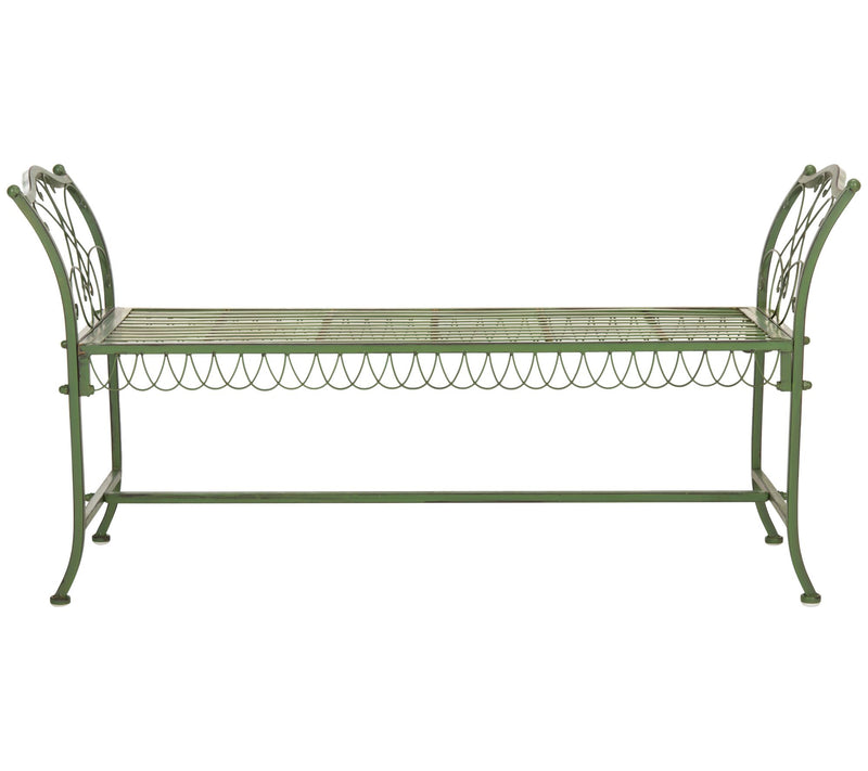 Arona Wrought Iron 51" Outdoor Garden Bench bySafavieh — Main view