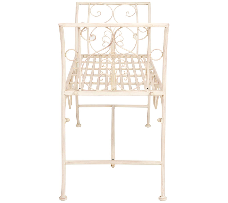 Adina Wrought Iron Outdoor Garden Bench by Safavieh — View 4