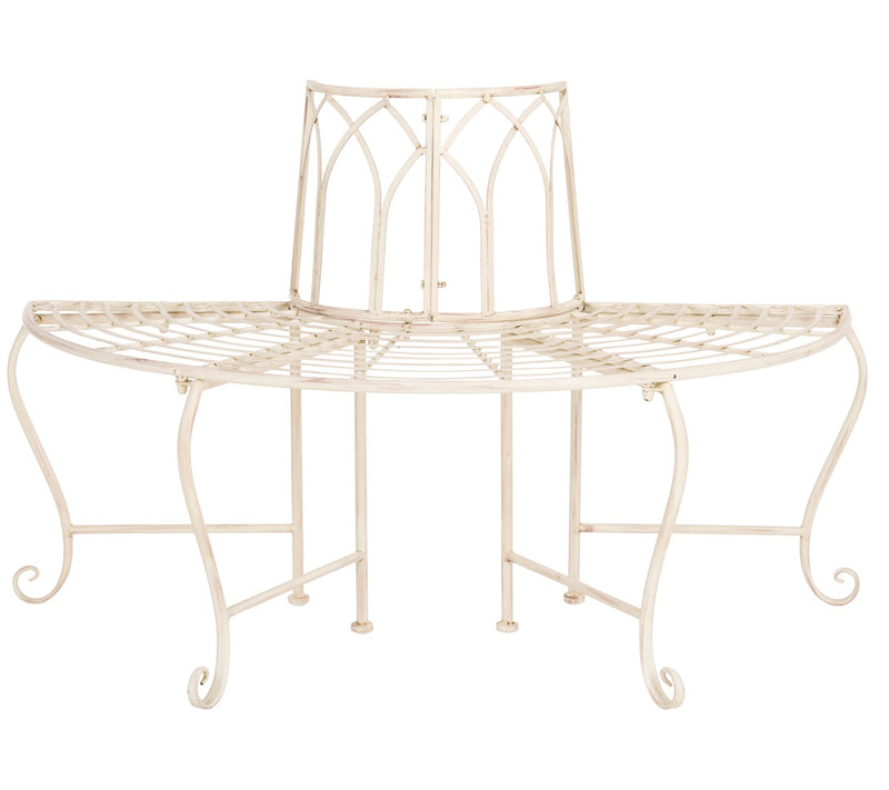 Abia Wrought Iron 50" Outdoor Tree Bench by Safavieh — Main view