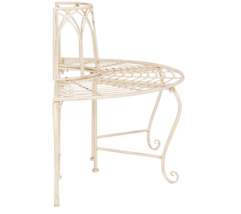 Abia Wrought Iron 50" Outdoor Tree Bench by Safavieh — View 4