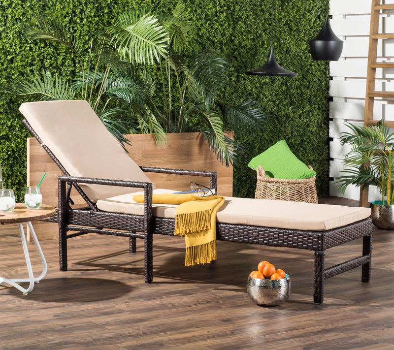 Alma Rattan Sun Lounger by Safavieh — View 2