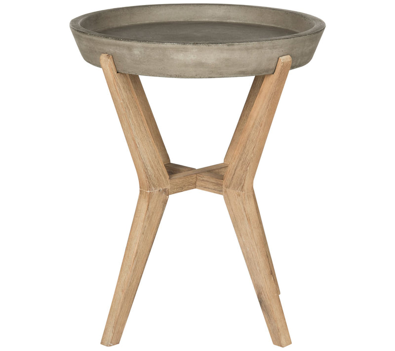 Celeste Indoor/Outdoor Modern Concrete End Table by Safavieh — Main view