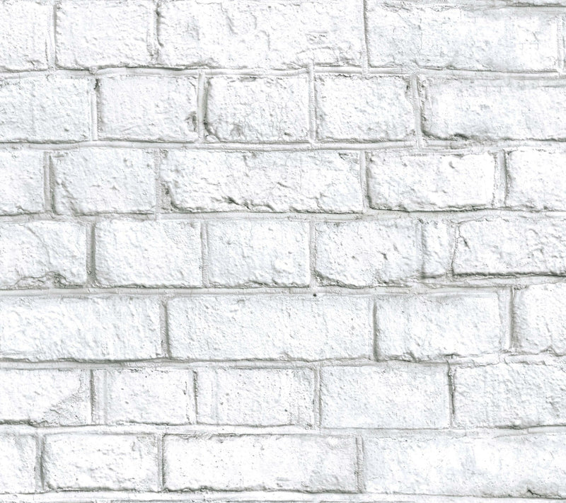 White Brick Wall Decal — Main view