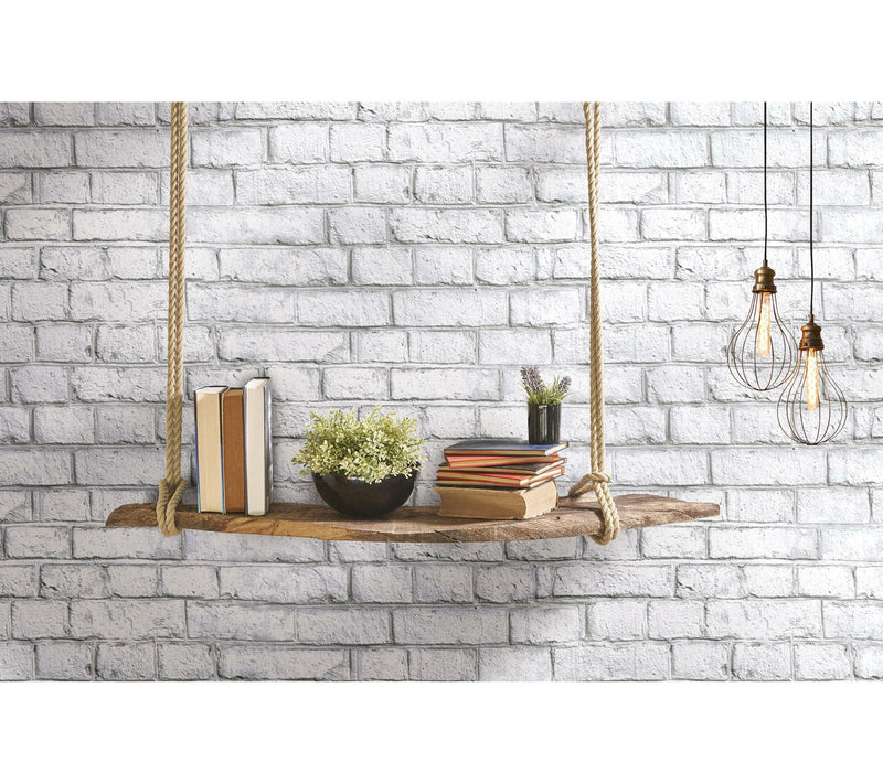 White Brick Wall Decal — View 5