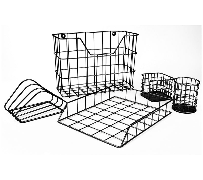 Sorbus Wire Metal 5-in-1 Desk Organizer Set — View 3