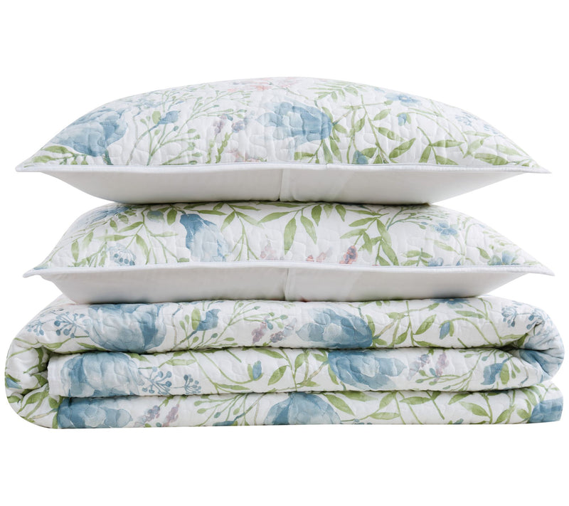 Cottage Classics Field Floral 3-Piece Full/Queen Quilt Set — View 2