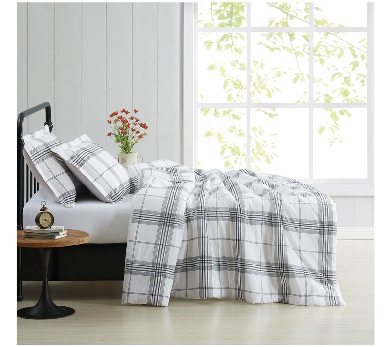 Cottage Classics Cottage Plaid 3-Piece King Comforter Set — View 3