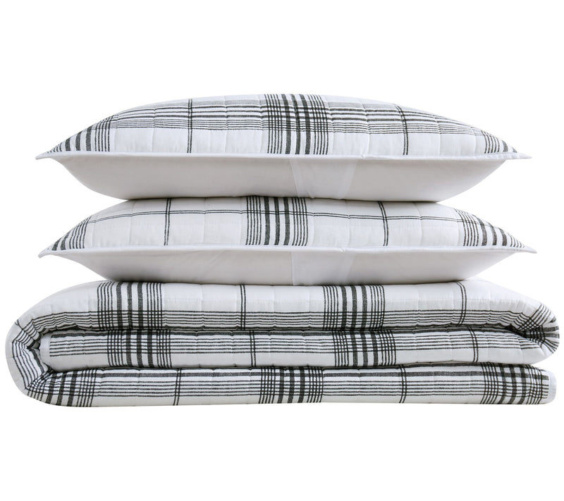 Cottage Classics Cottage Plaid 3-Piece Full/Queen Quilt Set — View 2