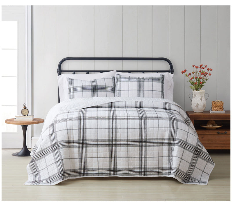 Cottage Classics Cottage Plaid 3-Piece King Quilt Set — Main view