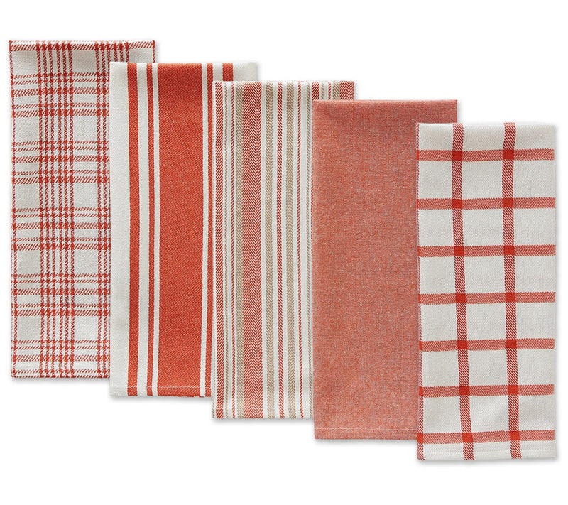 Design Imports Set of 5 Assorted Woven KitchenTowels — View 22