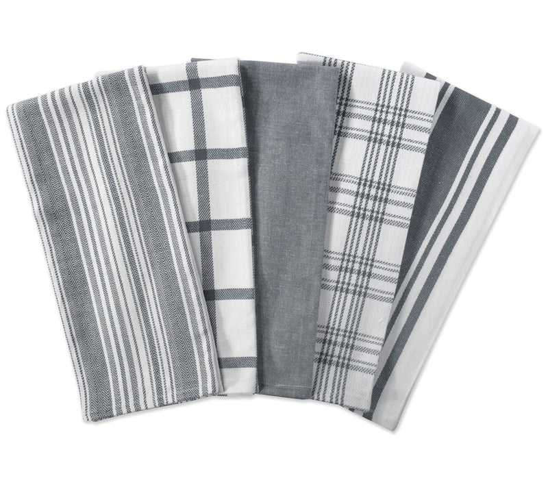 Design Imports Set of 5 Assorted Woven KitchenTowels — View 9