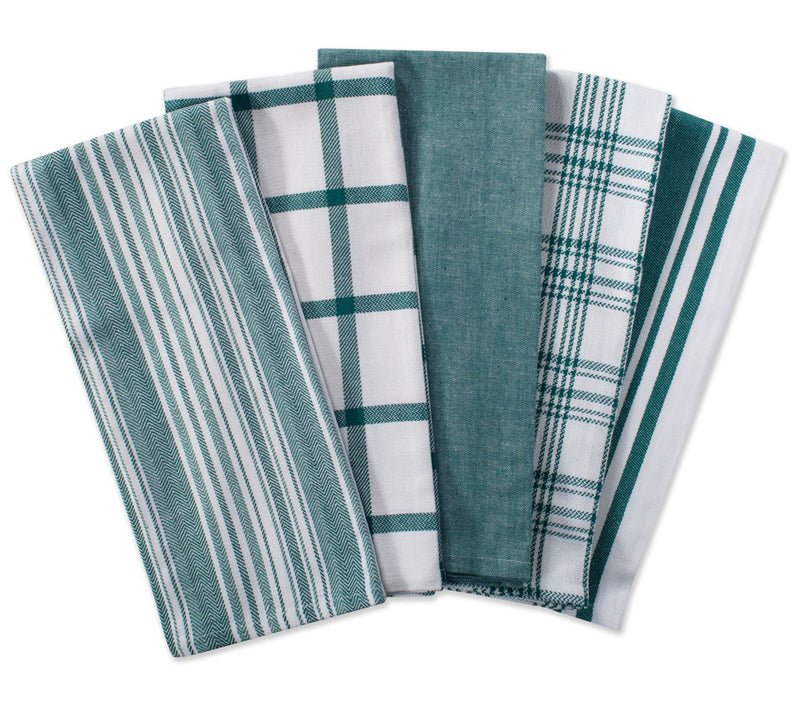 Design Imports Set of 5 Assorted Woven KitchenTowels — View 15