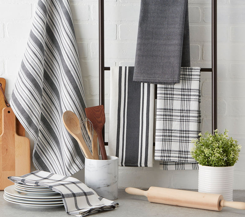 Design Imports Set of 5 Assorted Woven KitchenTowels — View 34