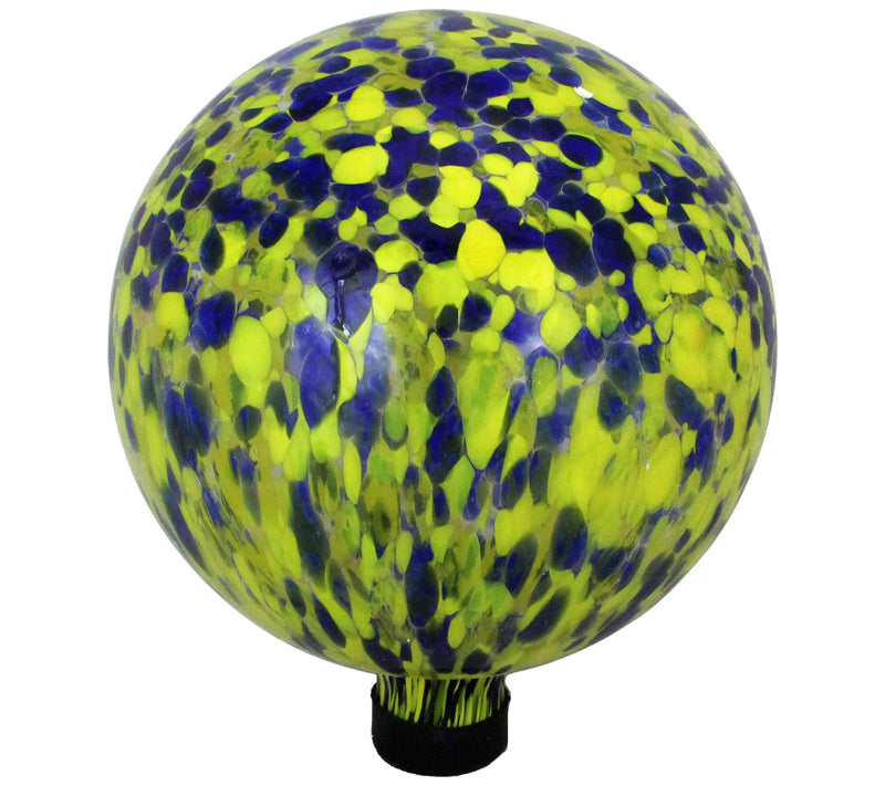 Northlight Yellow and Blue Speckled Designed Gazing Ball — Main view