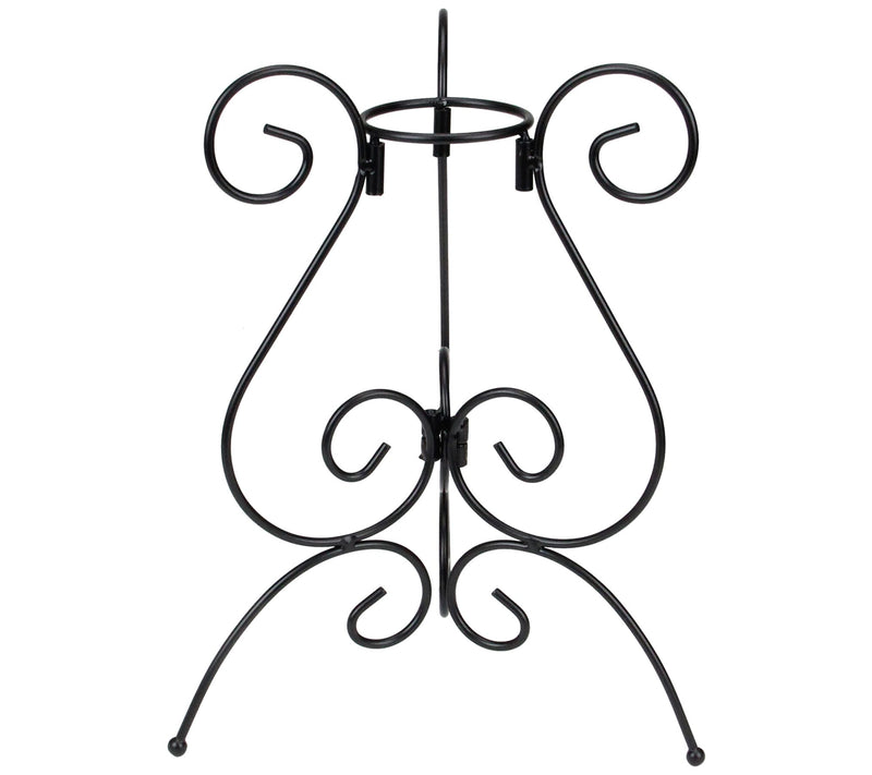 Northlight Black Curved Scroll Designed Gazingall Stand — Main view