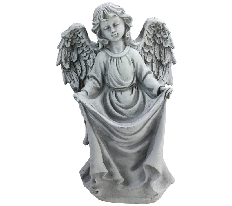Northlight Stone Gray Angel Bird Feeder Statue — Main view