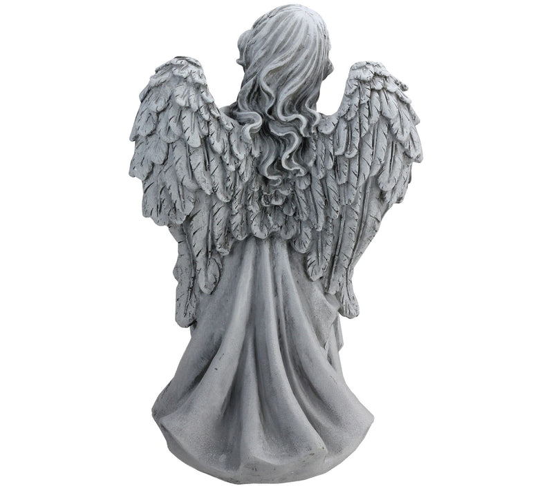 Northlight Stone Gray Angel Bird Feeder Statue — View 2