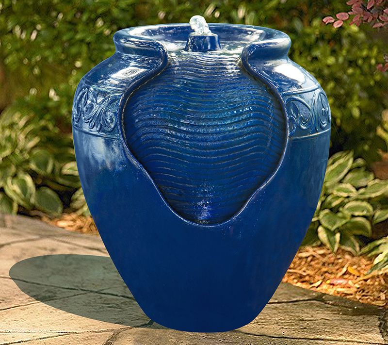 Teamson Home Outdoor Glazed Pot Fountain — View 7