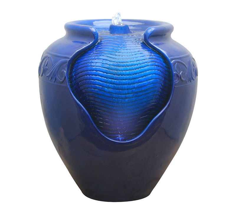 Teamson Home Outdoor Glazed Pot Fountain — View 5