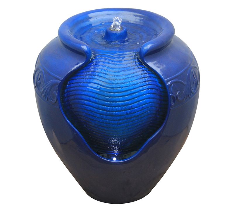 Teamson Home Outdoor Glazed Pot Fountain — View 6