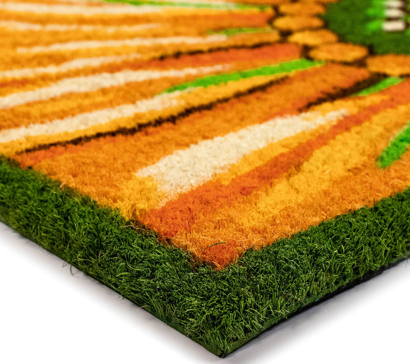 Lush Decor Nat ura Sunflower O utdoor Mat Yell ow 18"X30" — View 3