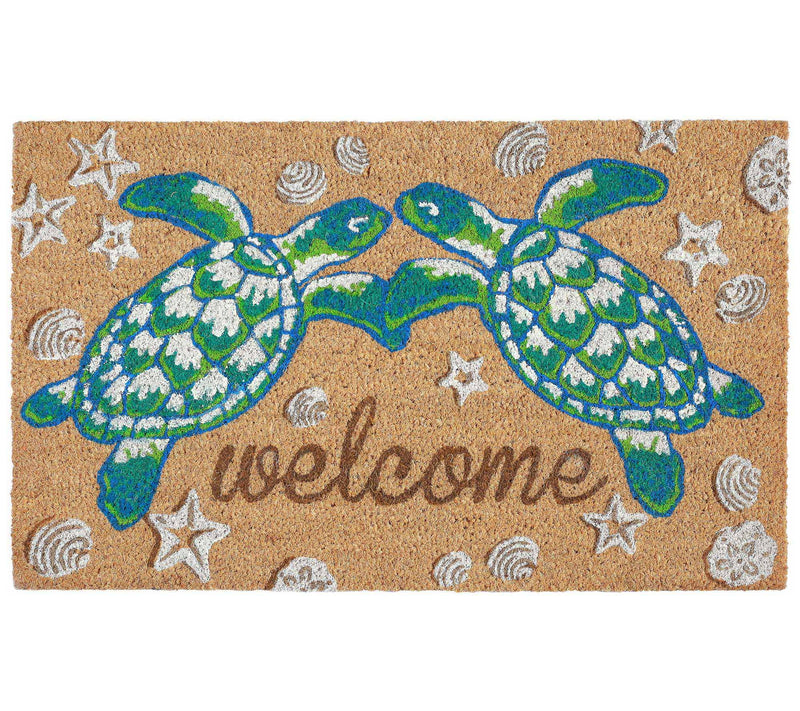 Lush Decor Natura Seaturtle Welcome Mat Natural 18" x 30" — Main view
