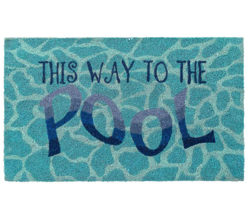 Lush Decor Natura This Way To The Pool Mat Water 18" x 30" — Main view