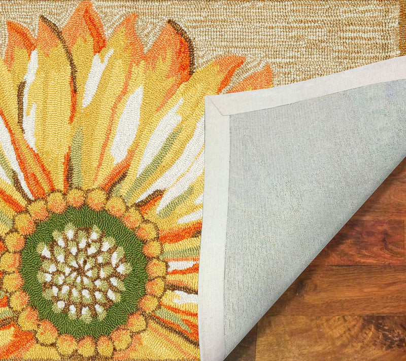 Lush Decor Frontporch Sunflower In/Out Rug Yellow 20" x 30" — View 5