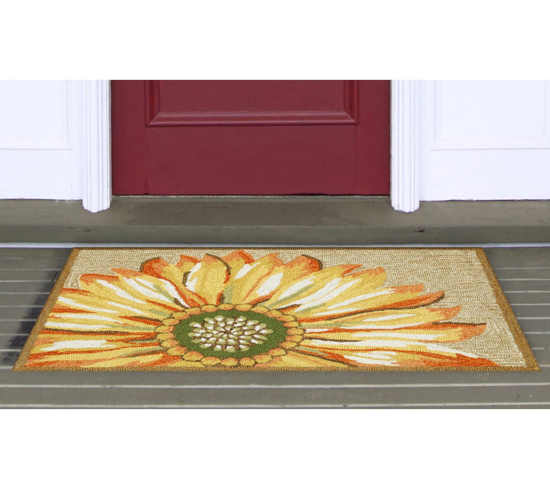 Lush Decor Frontporch Sunflower In/Out Rug Yellow 30" x 48" — View 2