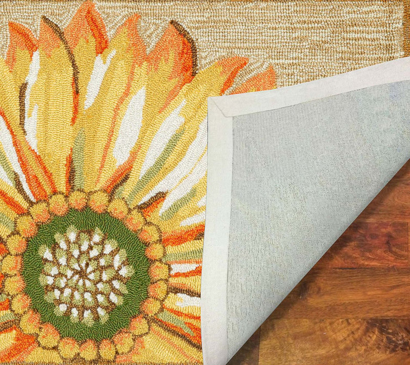 Lush Decor Frontporch Sunflower In/Out Rug Yellow 30" x 48" — View 5