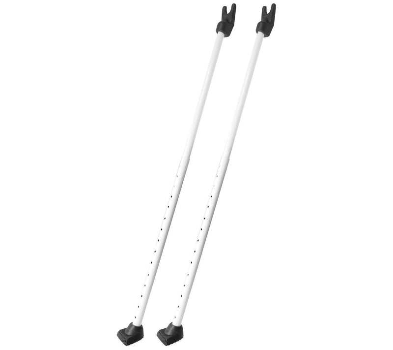 48" Adjustable 2 Door Knob & Sliding Door WhiteSecurity Bar — Main view