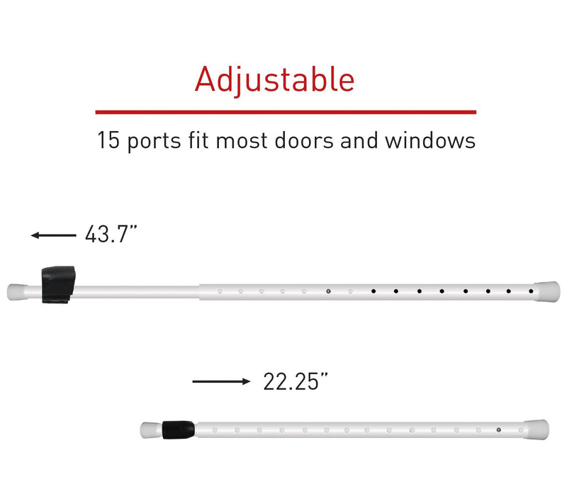 48" Adjustable Door Knob & Sliding Door Security Bar Siren — View 2