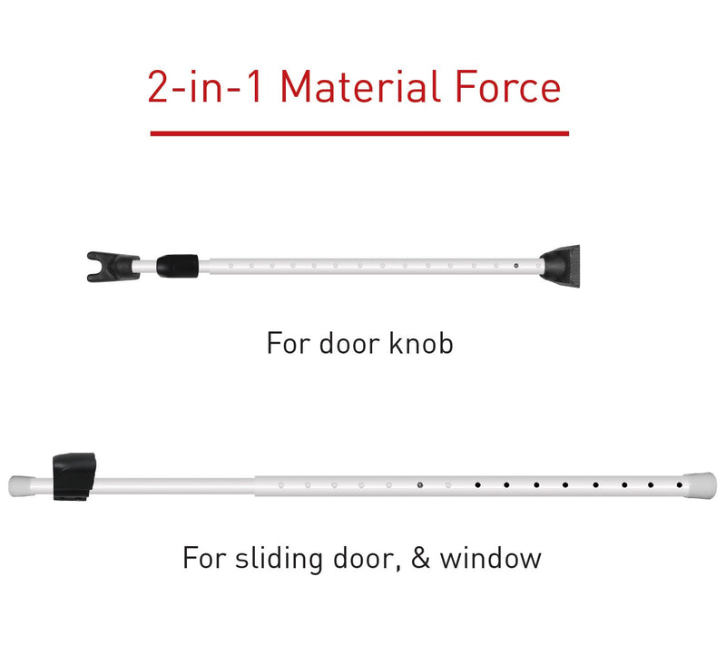48" Adjustable Door Knob & Sliding Door Security Bar Siren — View 4