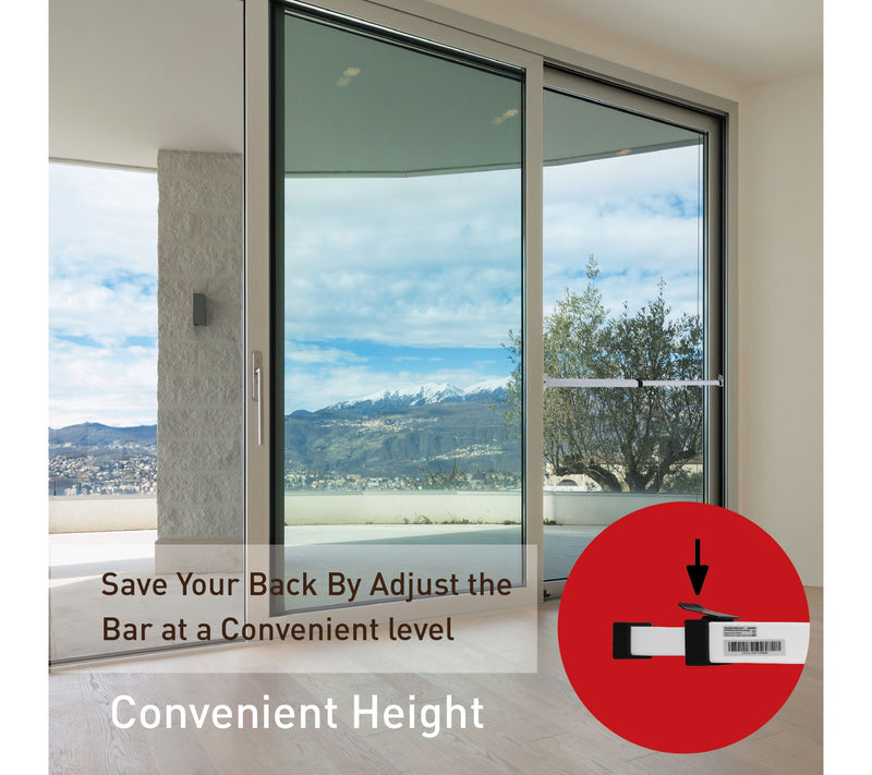 51" Adjustable Sliding Door and Window White Security Lock Bar — View 7