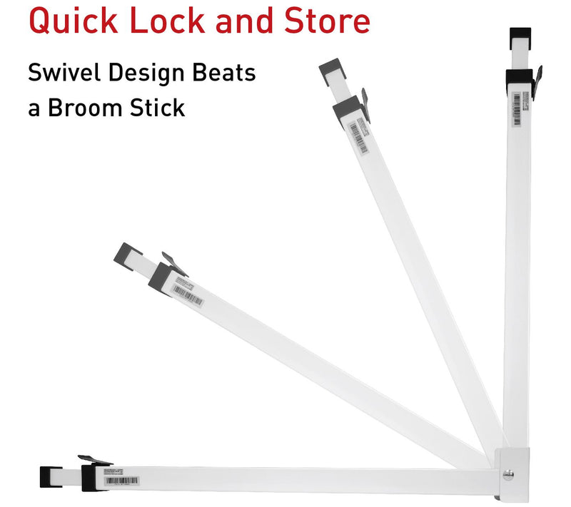 51" Adjustable Sliding Door and Window White Security Lock Bar — View 6