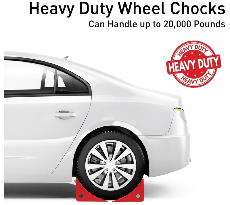 All-Weather Car Tire Wheel Chock - 2-Pack — View 2